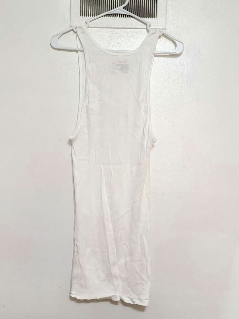 White Ribbed Tank Top - Picture 2 of 2